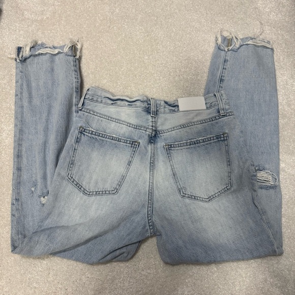 Pistola Distressed Straight Leg Relaxed Light Wash Blue Jeans - size 27 - Picture 5 of 5